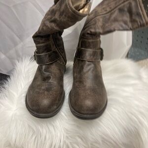 Decree Brown Faux Leather Moto